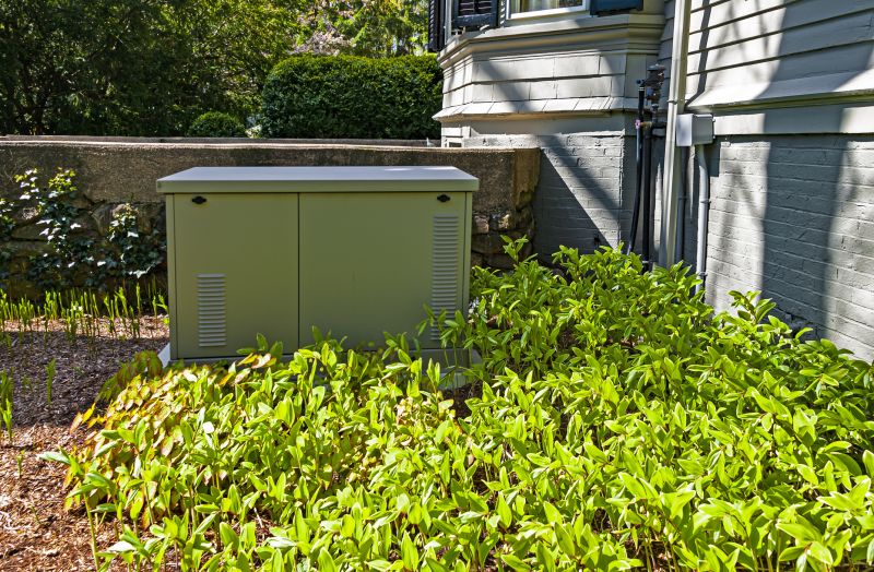 Residential Backup Generator in a Home Setting